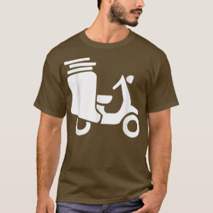Camiseta de Patinete de pizza de entrega