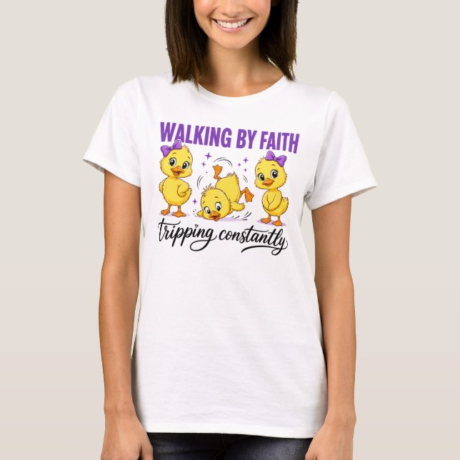 Camiseta de Patos Andando pela Fé (Frente)