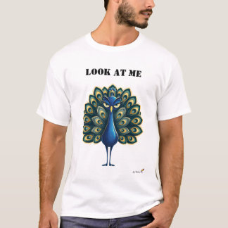 Camiseta de Pavão Engraçado Olhe Para Mim