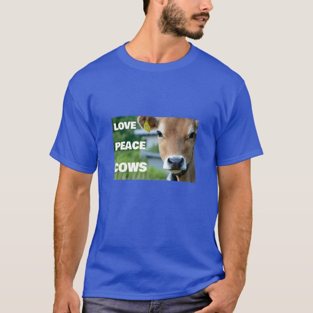 Camiseta de Paz de Amor (escuro) (Frente)