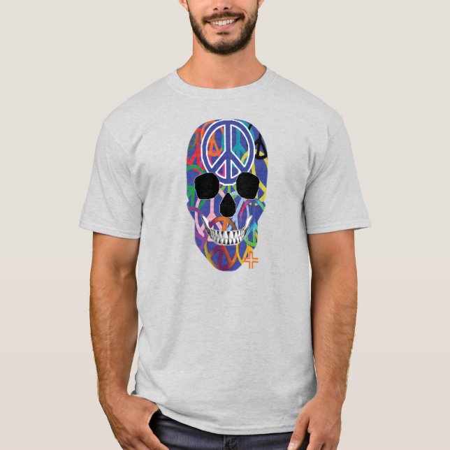 Camiseta de paz HANDSKULL básica B2 (Frente)