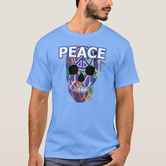 Camiseta de paz HANDSKULL básica B2 (Frente)