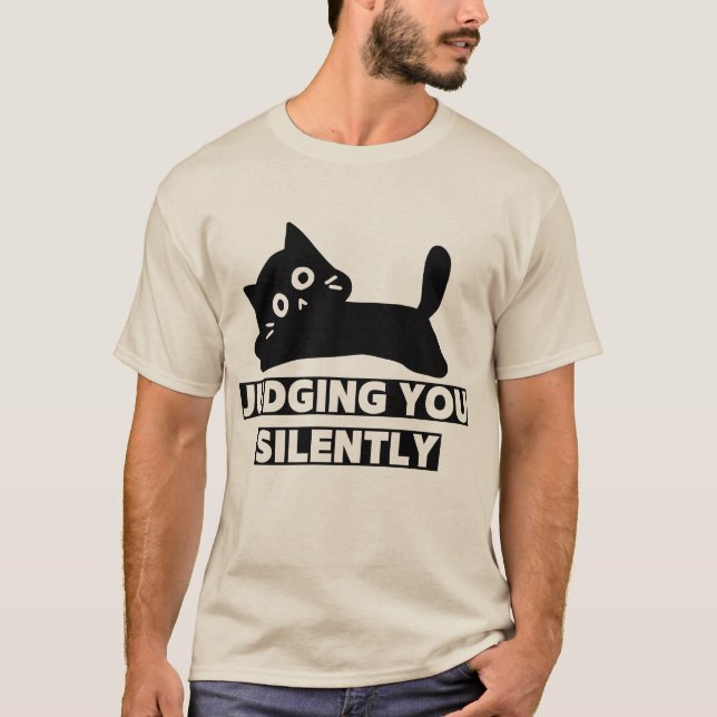 Camiseta de Peeking de Gato Sassaz - Perfeita para (Frente)