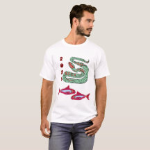 Camiseta de peixe cobra para Ano Novo 2025