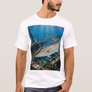 Camiseta de Peixe do Recife Greater Amberjack da F