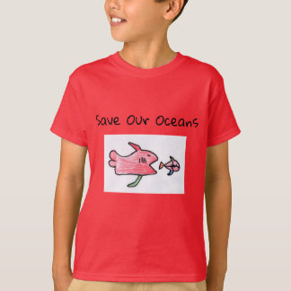 camiseta de peixe para crianças
