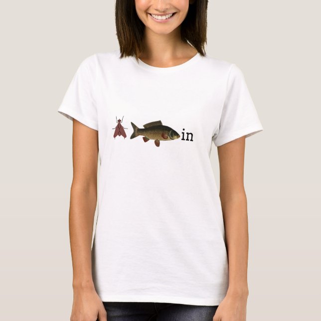 Camiseta de peixes -  femininas (Frente)