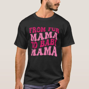 Camiseta De Pele Mamãe Para Bebê Cachorro Mamãe Gravidez