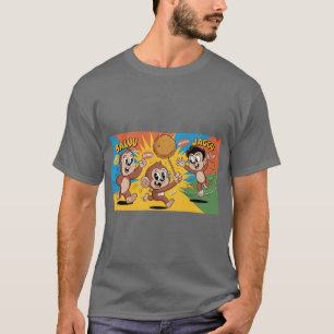 Camiseta de Personagem de Desenho Animado Divertid