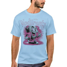 Camiseta de Personagem de Desenho Animado Rosa Ret