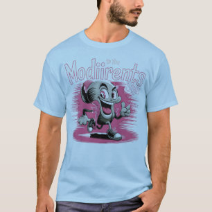 Camiseta de Personagem de Desenho Animado Rosa Ret