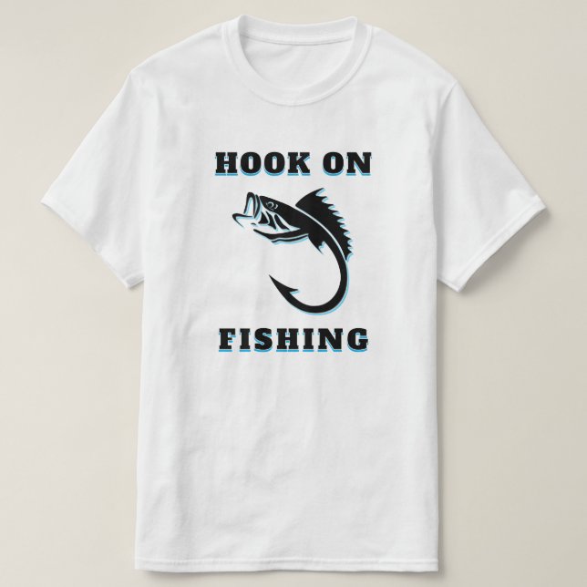 Camiseta de Pesca com Gancho (Frente do Design)