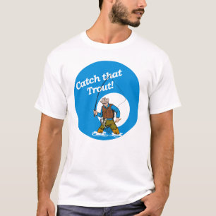 Camiseta de pesca com mosca para homens