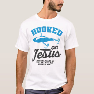 Camiseta de Pesca Cristã Hooked on Jesus – Pescado