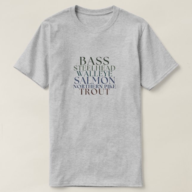 Camiseta de Pesca de Michigan (Frente do Design)