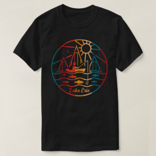 Camiseta de Pesca do Lago Retro Erie