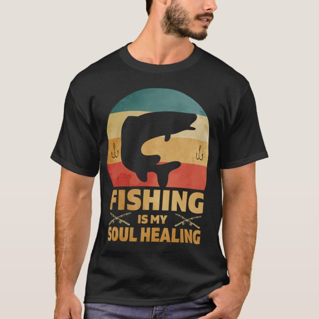 Camiseta de Pesca é a Cura da Minha Alma (Frente)