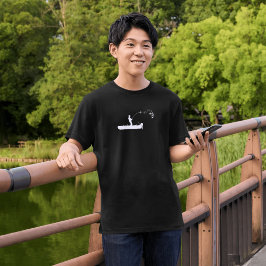 Camiseta de Pesca Heartbeat, Silhueta de Barco de 