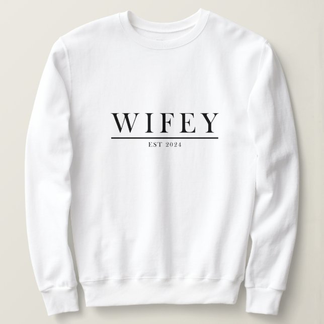 Camiseta de pescoço de cabra Hubby para casal recé (Frente do Design)
