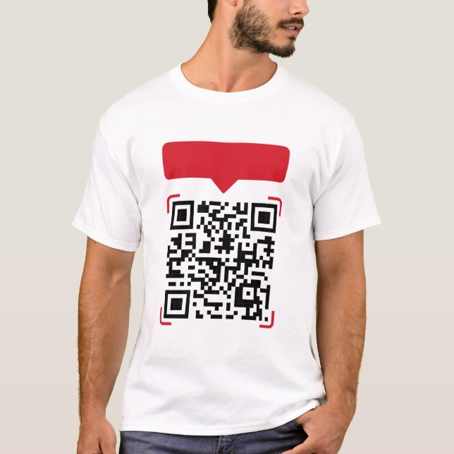 Camiseta de Piadas Ruins Código QR (Frente)
