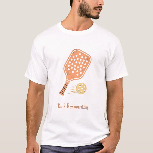 Camiseta de Pickleball 'Dink Responsibly' | Engraç (Frente)