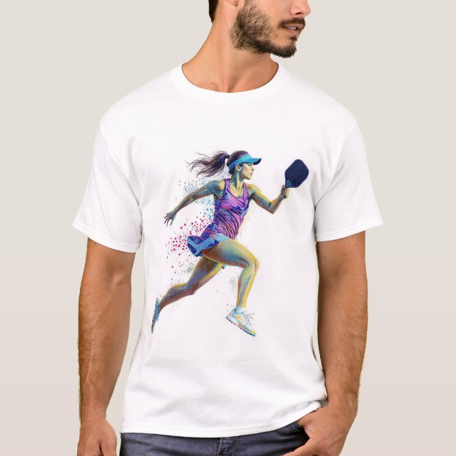 Camiseta de Pickleball - Jogadora Feminina (Frente)