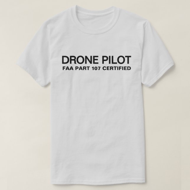 Camiseta de Piloto de Drone (Frente do Design)