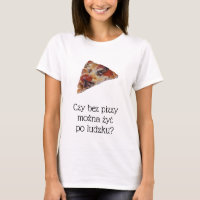 Camiseta de pizza engraçada em polonês