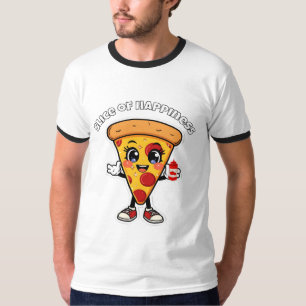 Camiseta de Pizza Kawaii Fofa 