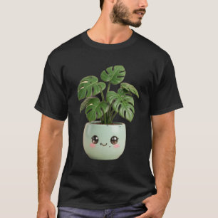 Camiseta de Planta Interna Monstera Kawaii