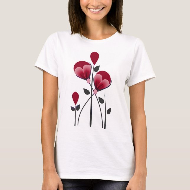 Camiseta de Plantas, Folhas e Flores (Frente)