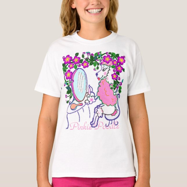 Camiseta de Poodle Média Pinkie (Frente)