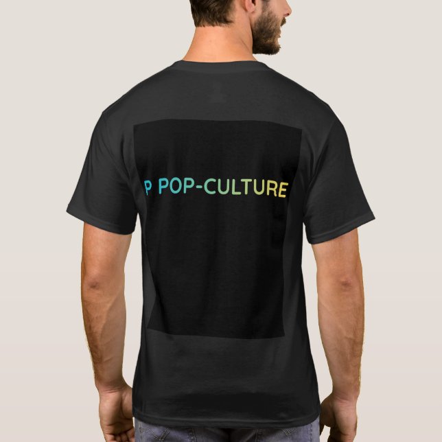 Camiseta de POP-CULTURA - Tipografia Gradiente nas (Verso)