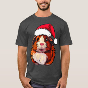 Camiseta de porquinho-da-índia do Papai Noel