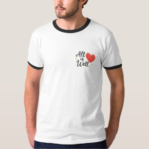 Camiseta de Positividade com Coração Tudo Bem