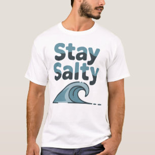 Camiseta de Praia com Estilo de Vida do Oceano Sal