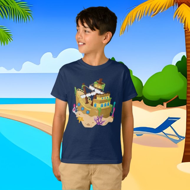 Camiseta de praia divertida de naufrágio (Criador carregado)