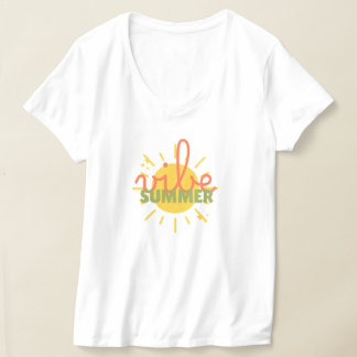 Camiseta de Praia Retro Vibrações de Verão