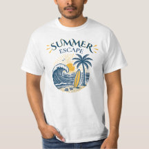 Camiseta de Praia Summer Escape | Desenho de Surf