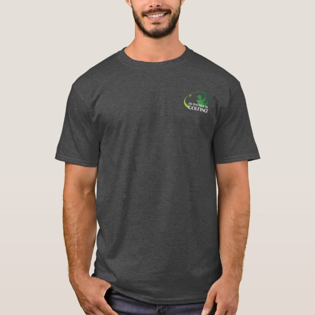 Camiseta De preferência, jogando golfe para homens Golfista (Frente)