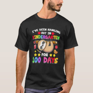 Camiseta De Preguiça Do 100º Dia De Aula Jardim De