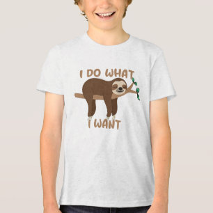 Camiseta de Preguiça 'Faço o que Quero' - Camiseta