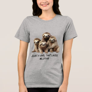 Camiseta de preguiça fofa