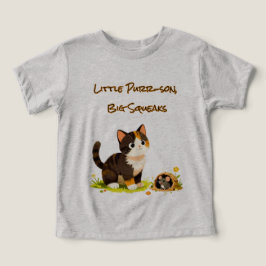 Camiseta de Preschool Gatinho Rato Moda Infantil