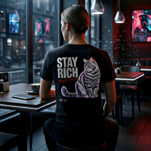 Camiseta de presente com mentalidade de ficar rico