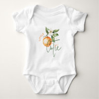 Camiseta de Presente de Chá de Bebê Laranja Citrin