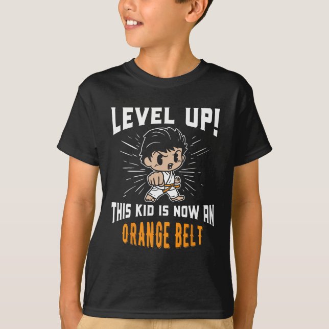 Camiseta de Presente de Faixa Laranja de Uniforme  (Frente)