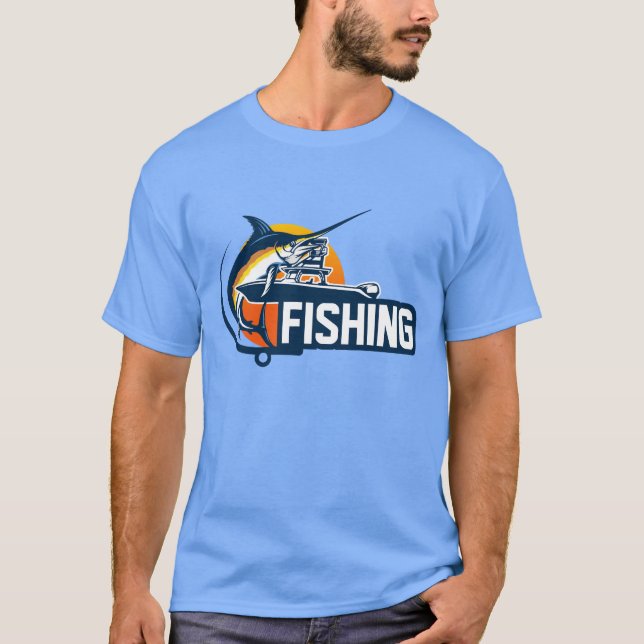 Camiseta de Presente de Pesca de Barco de Peixe de (Frente)