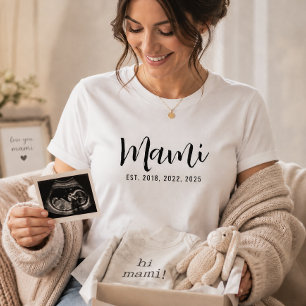 Camiseta de Presente para Nova Mãe Mami Estabeleci