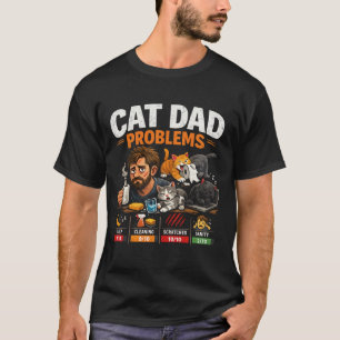 Camiseta de Presente para Pai de Gato Engraçado Am
